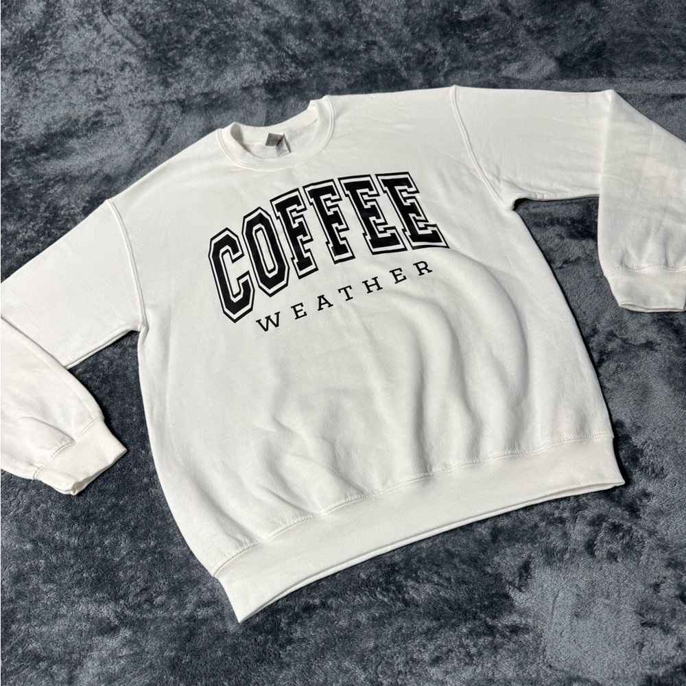 White Coffee Weather Men's Sweater